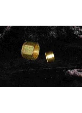Compression Fitting-Tube/Coil Union Brass